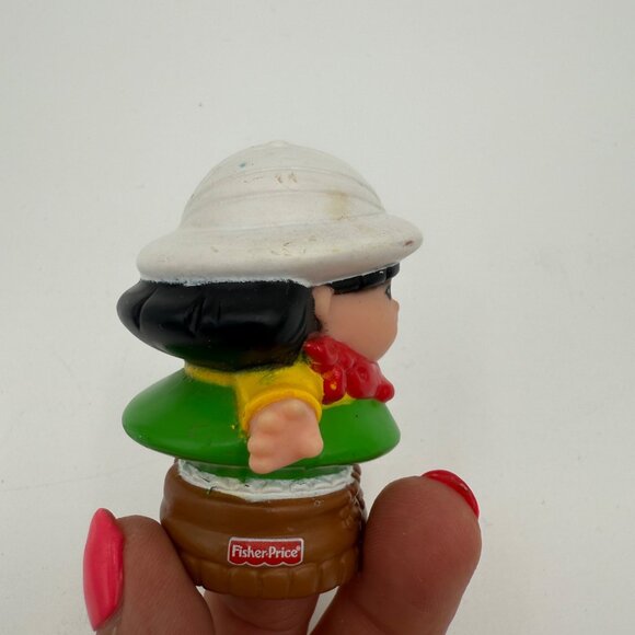 Vintage Fisher Price Little People Sonya Lee Safari Figure Zoo Keeper 2.5” tall - Picture 4 of 5